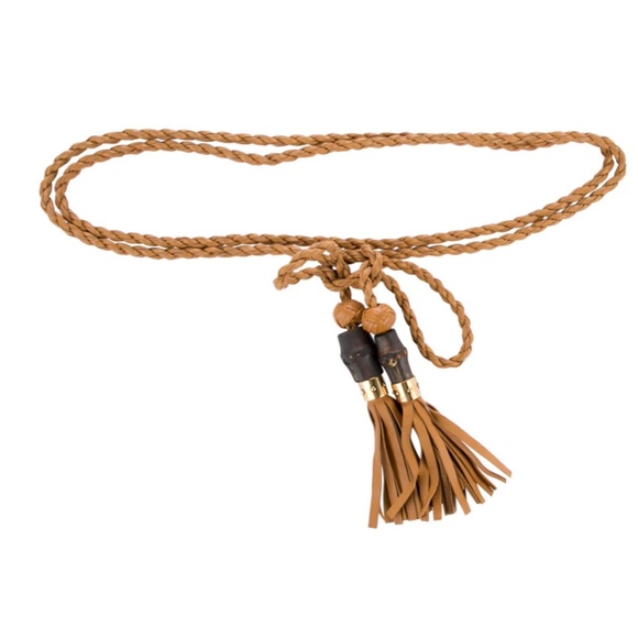 Gucci bamboo accent skinning waist leather belt - Picture 3 of 3